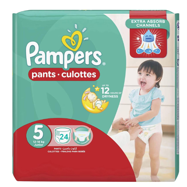 Pampers Baby Pants Size 5 (12-18 kg) 24 Pants